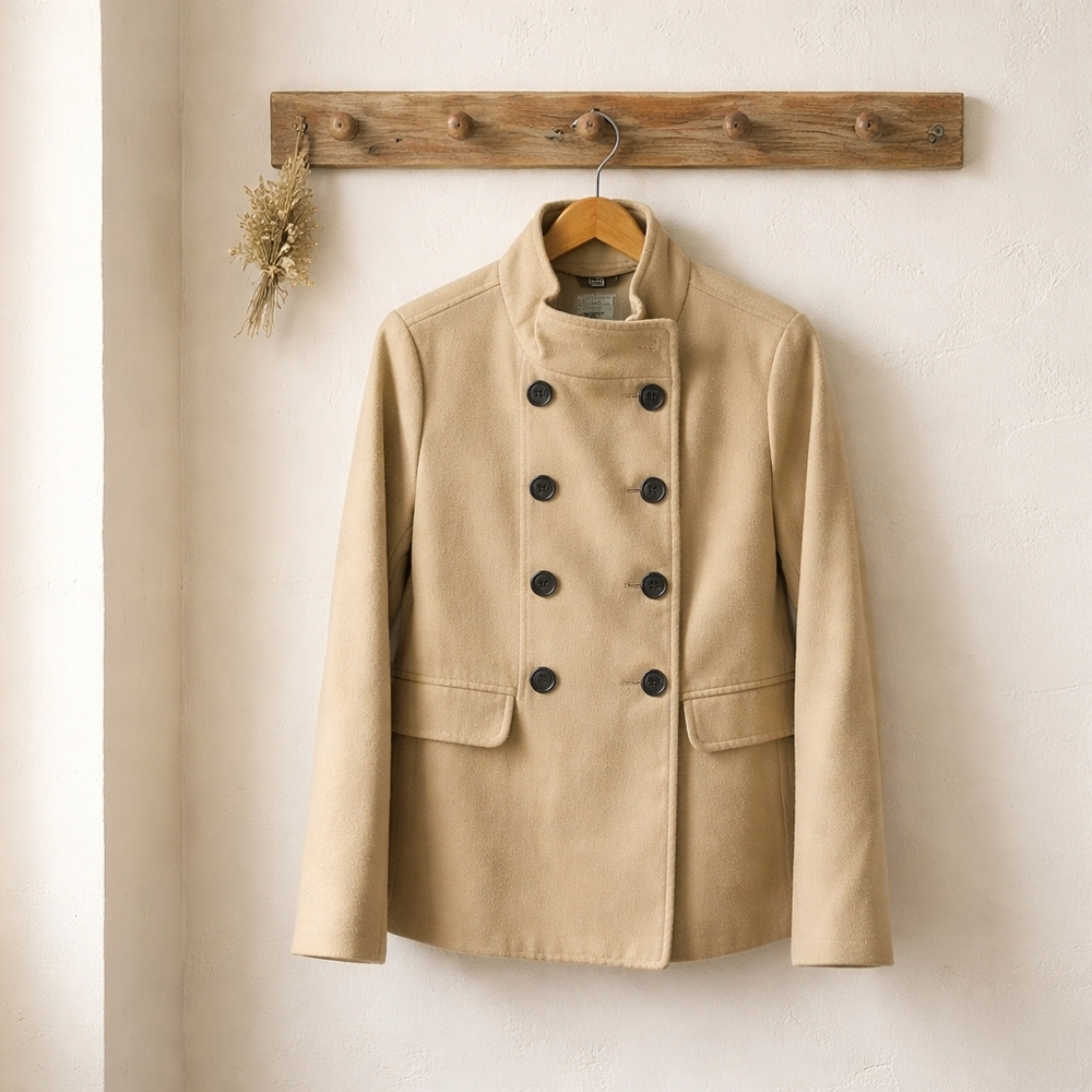 Double-Breasted Tan Jacket